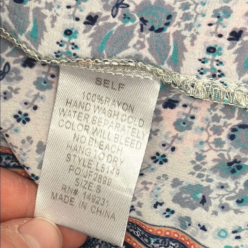 KORI AMERICA Womens Aztec BOHO Sleeveless Flowy Blouse Small Hippie Summer BOHO - Picture 6 of 7